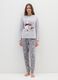 Grey regular fit Christmas pyjamas with print_0