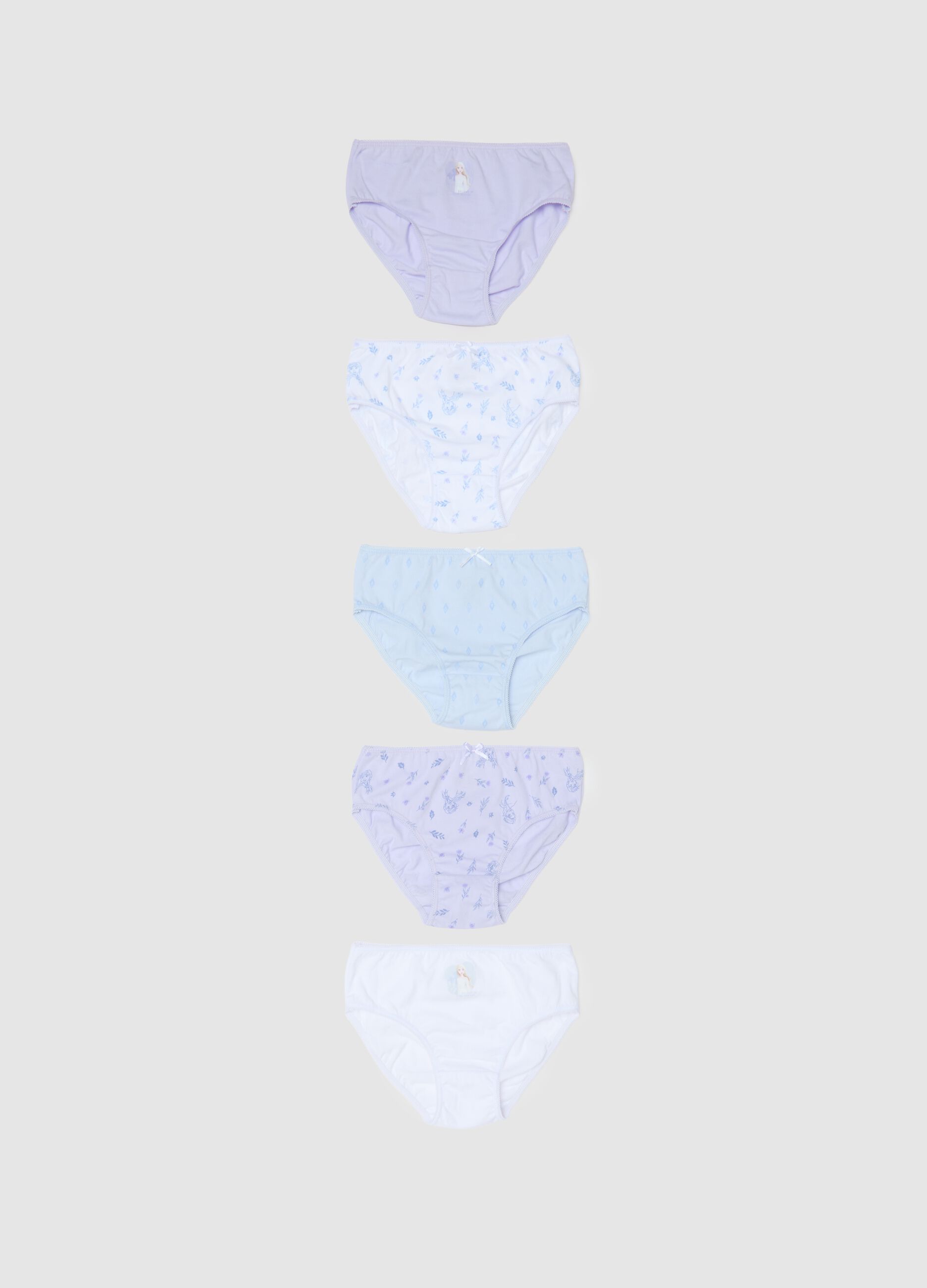 Set of girl's multicolour pure cotton regular fit briefs