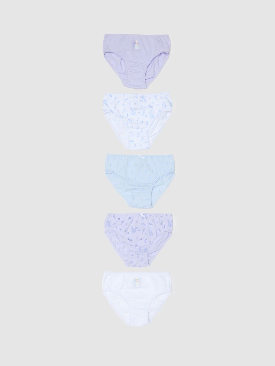 Set of girl's multicolour pure cotton regular fit briefs_0
