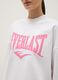 White cotton blend regular fit sweatshirt with Everlast logo_3
