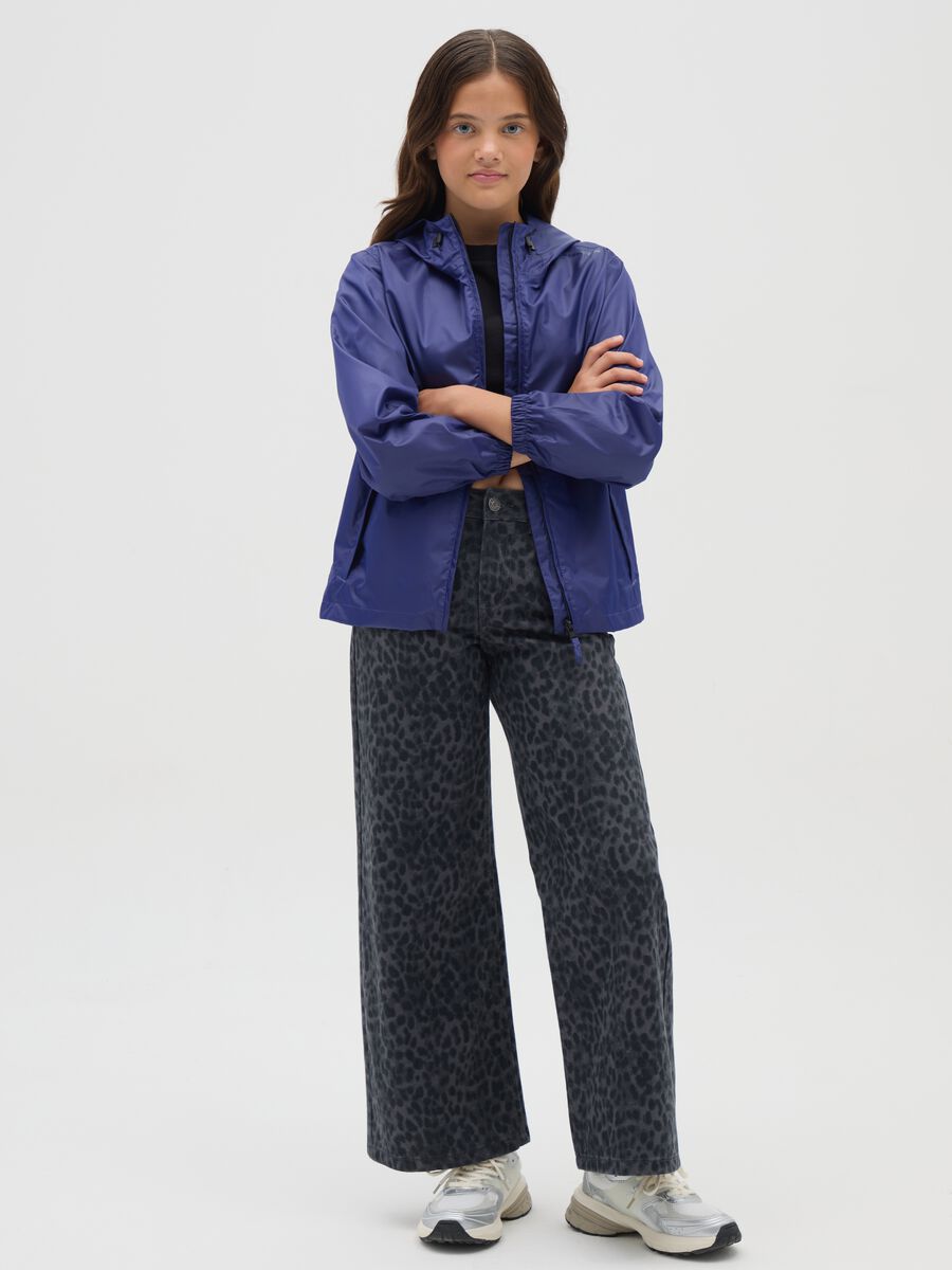 Girls' multicolour pure cotton wide leg trousers_1