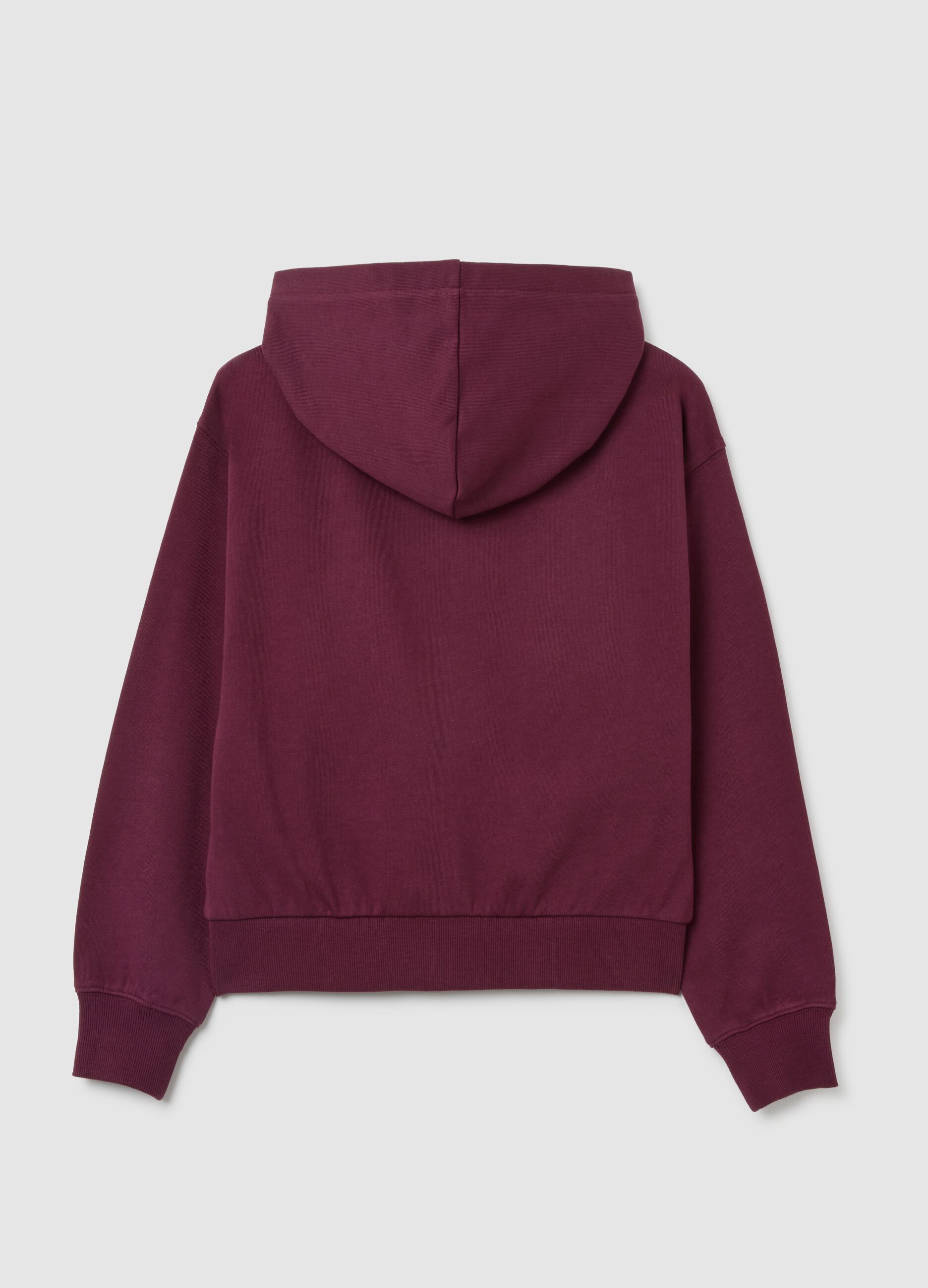 Girl's purple pure cotton hoodie regular fit