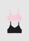 Girls' multicolour stretch cotton bra twin pack_0