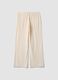 White stretch chenille pyjama trousers, regular fit_2