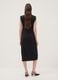 Black midi dress in stretch fabric, slim fit_3
