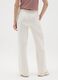 White cotton-blend relaxed trousers_2