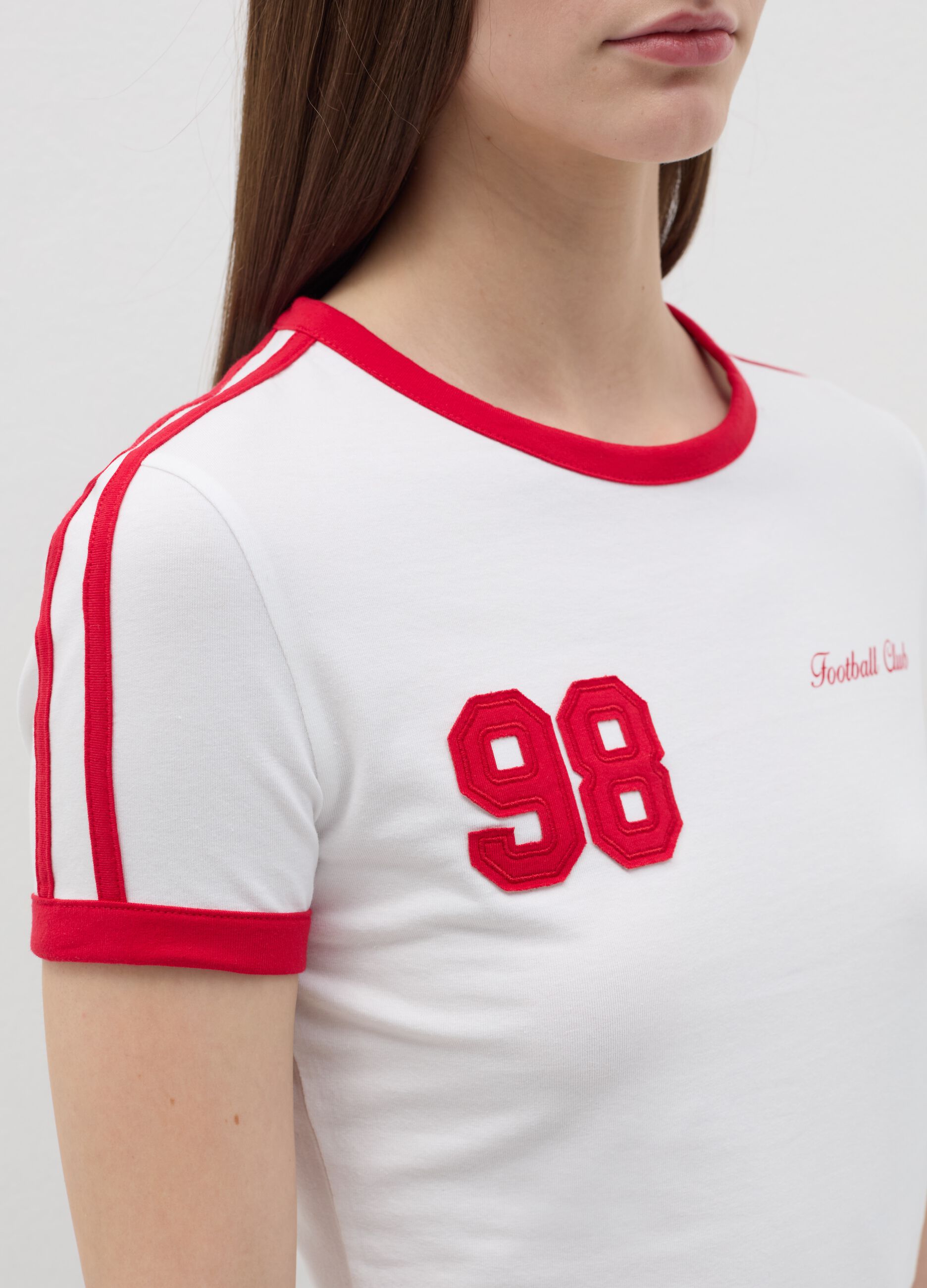 Cropped T-shirt with print