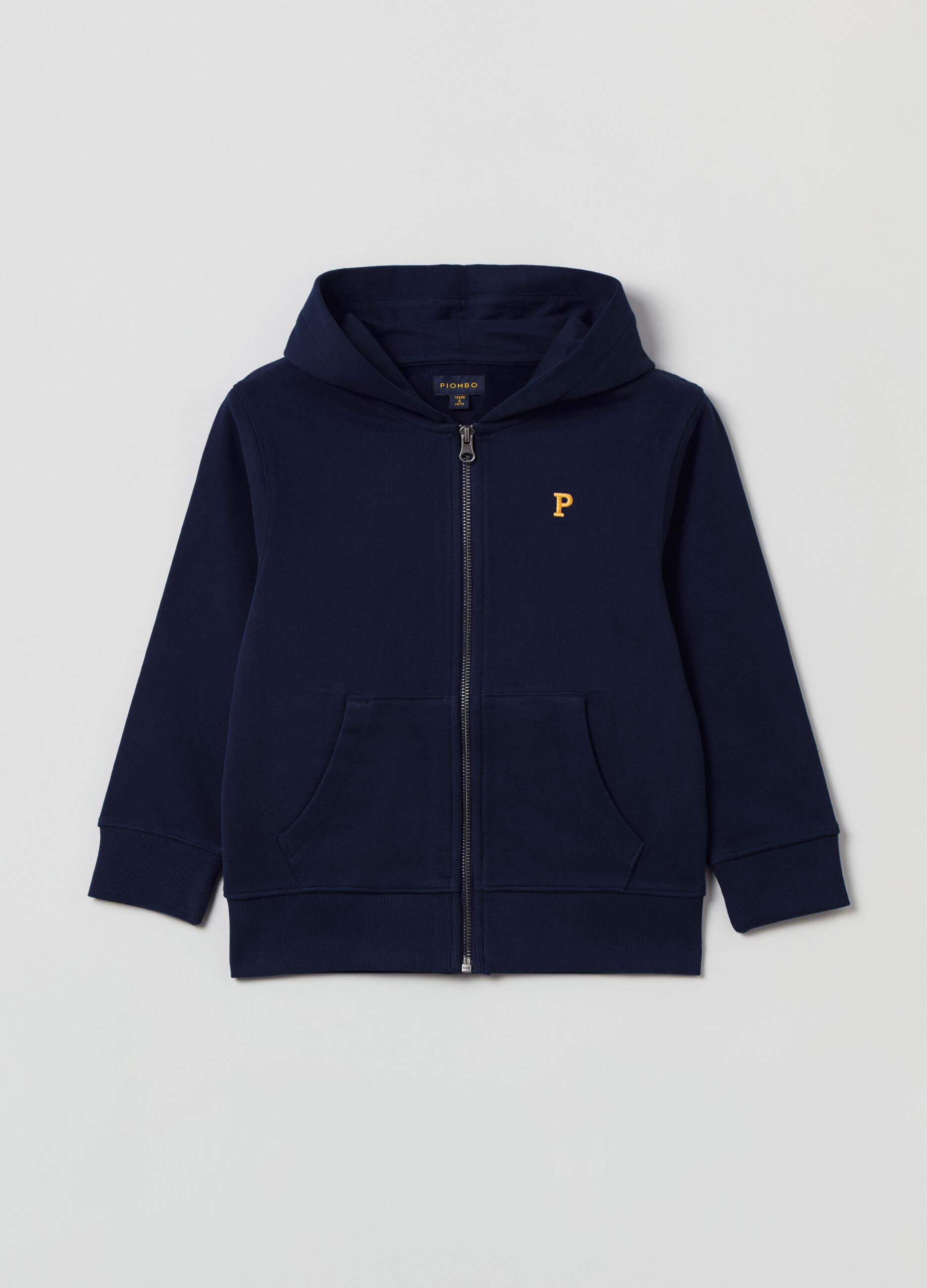 Full-zip in French Terry con cappuccio _0