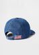 Denim baseball cap with logo embroidery_1
