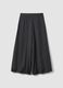 Grey pleated stretch viscose culotte skirt_6