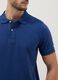 Regular fit short sleeve polo shirt in pure blue cotton_3