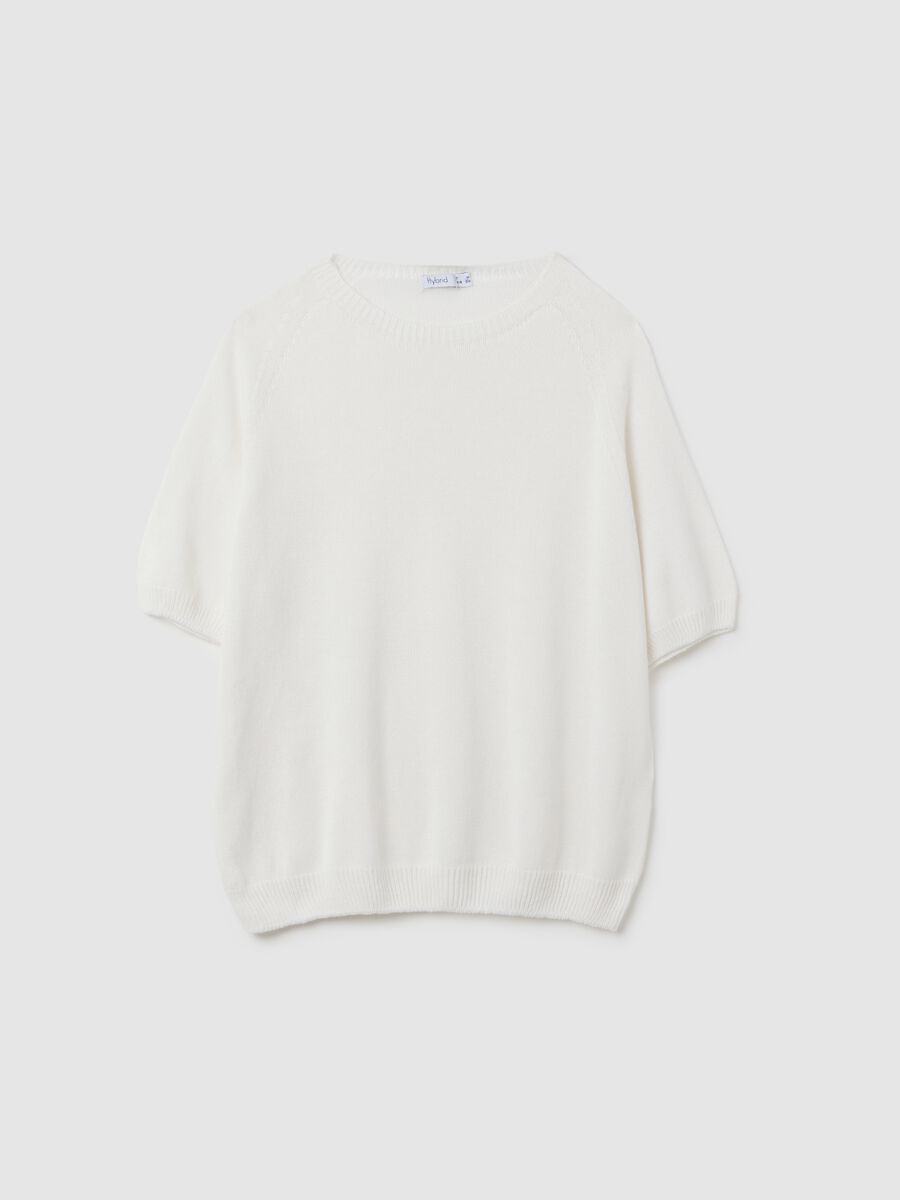 Women's white pure cotton regular fit t-shirt_4