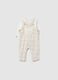 Multicoloured cotton baby dungarees with teddy bear_0