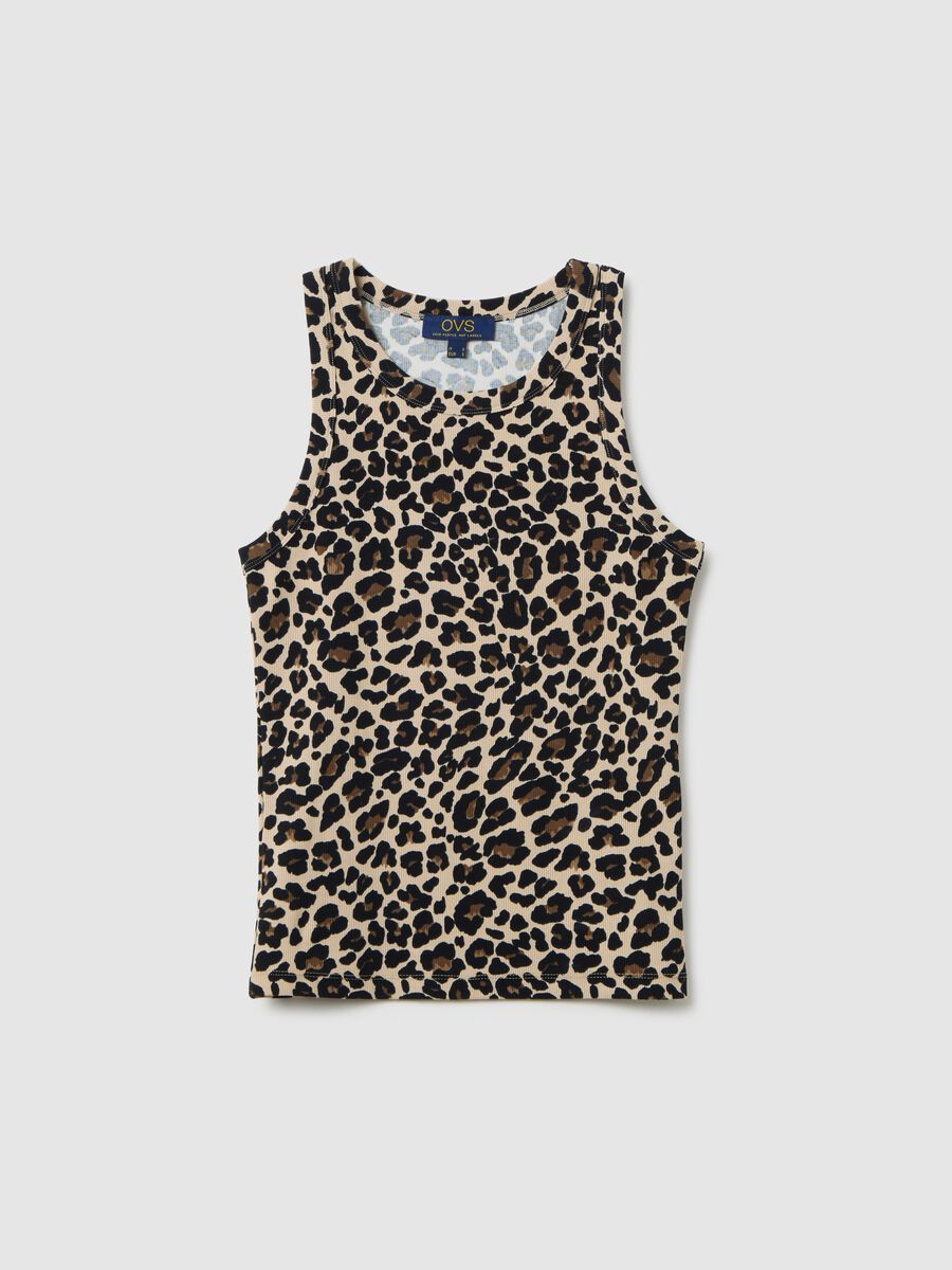 Stretch Leopard Print Tank Top Ovs_4