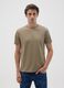 Beige pure cotton regular fit T-shirt_0
