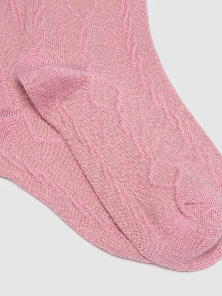 Multicolour cotton long socks twin pack for girls_2