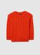 Child's orange pure cotton sweater regular fit_3