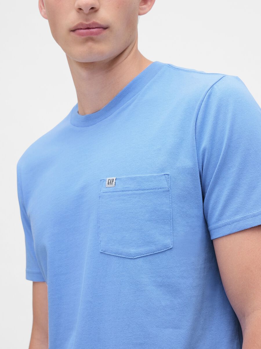 Blue Cotton T-shirt_3