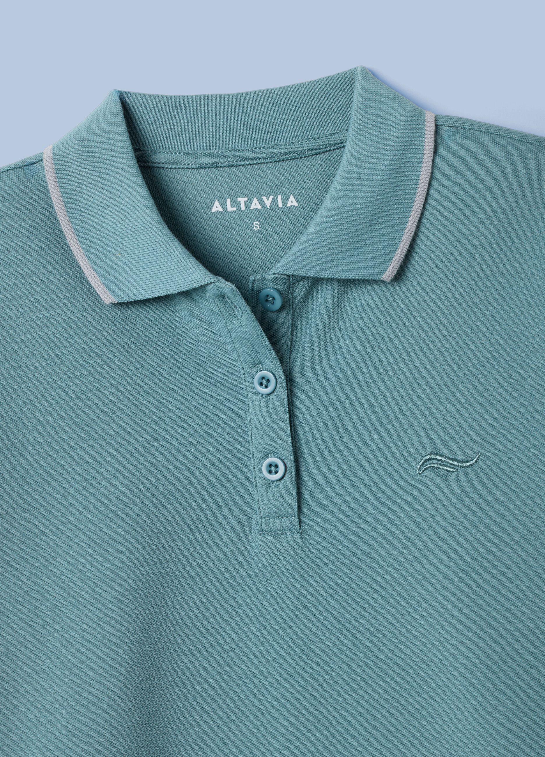 Polo ALTAVIA SAILING verde in cotone elasticizzato