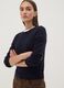 Navy cable-knit crew-neck jumper, regular fit_0