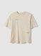 T-shirt in puro cotone beige oversize per ragazzi_3