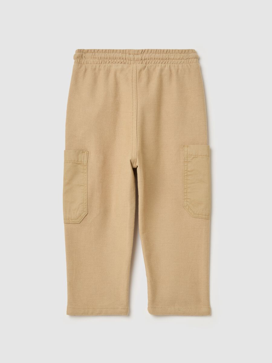 Cotton cargo pants with drawstring_1