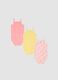 Sleeveless multicolour cotton bodysuit tripack for baby girls_1