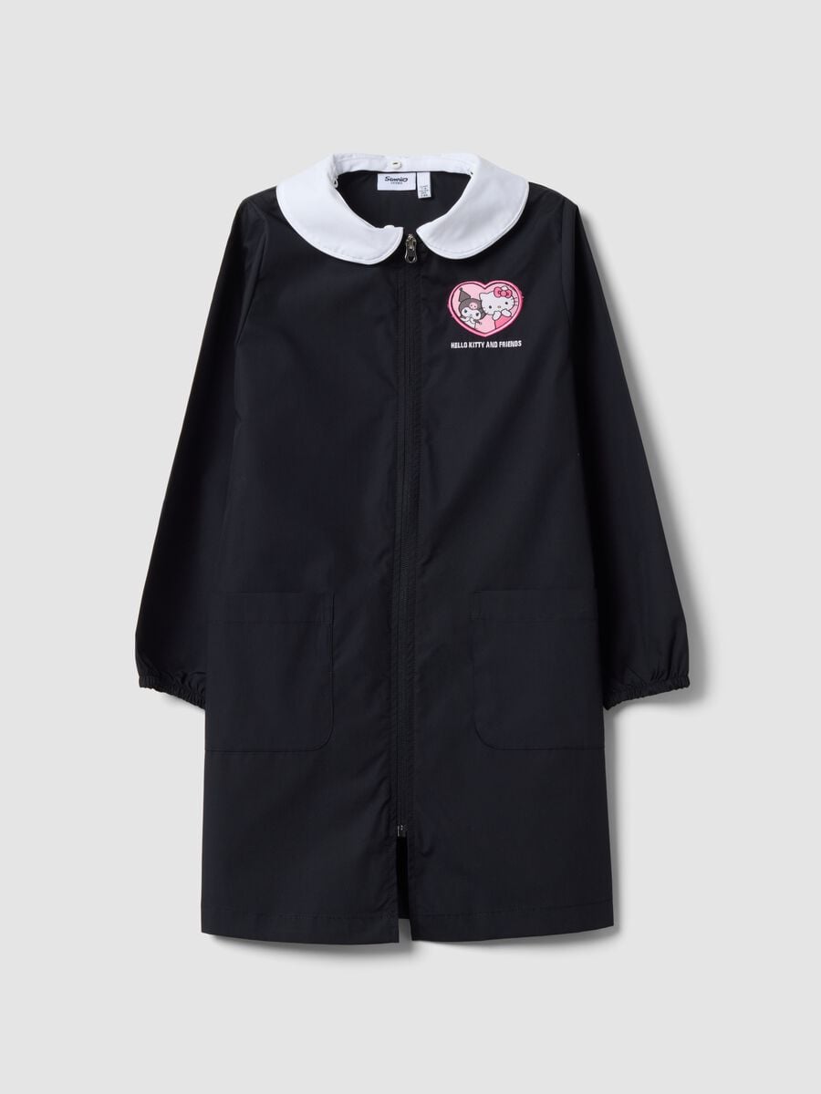 Black girls&rsquo; school pinafore with Hello Kitty embroidery_0