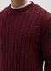Red pullover with jacquard knit_3