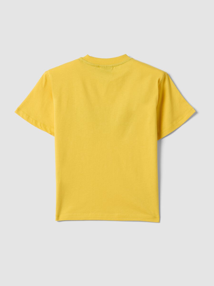 Yellow short-sleeved pure cotton T-shirt_1