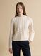 Beige wool-blend cable-knit crew-neck jumper in an oversized fit_2