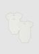 Two-pack of white organic cotton bodysuits with prints_0
