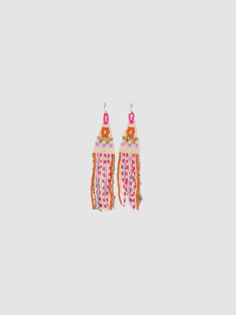 Multicoloured beaded earrings_0