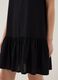Sleeveless pure viscose black dress, regular fit_3