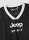 T-shirt nera a maniche corte con inserto traforato regular fit_5