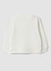 White pure cotton sweatshirt with bow print for baby girl_1