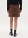 Animal print brown maternity skirt in knitted fabric_3
