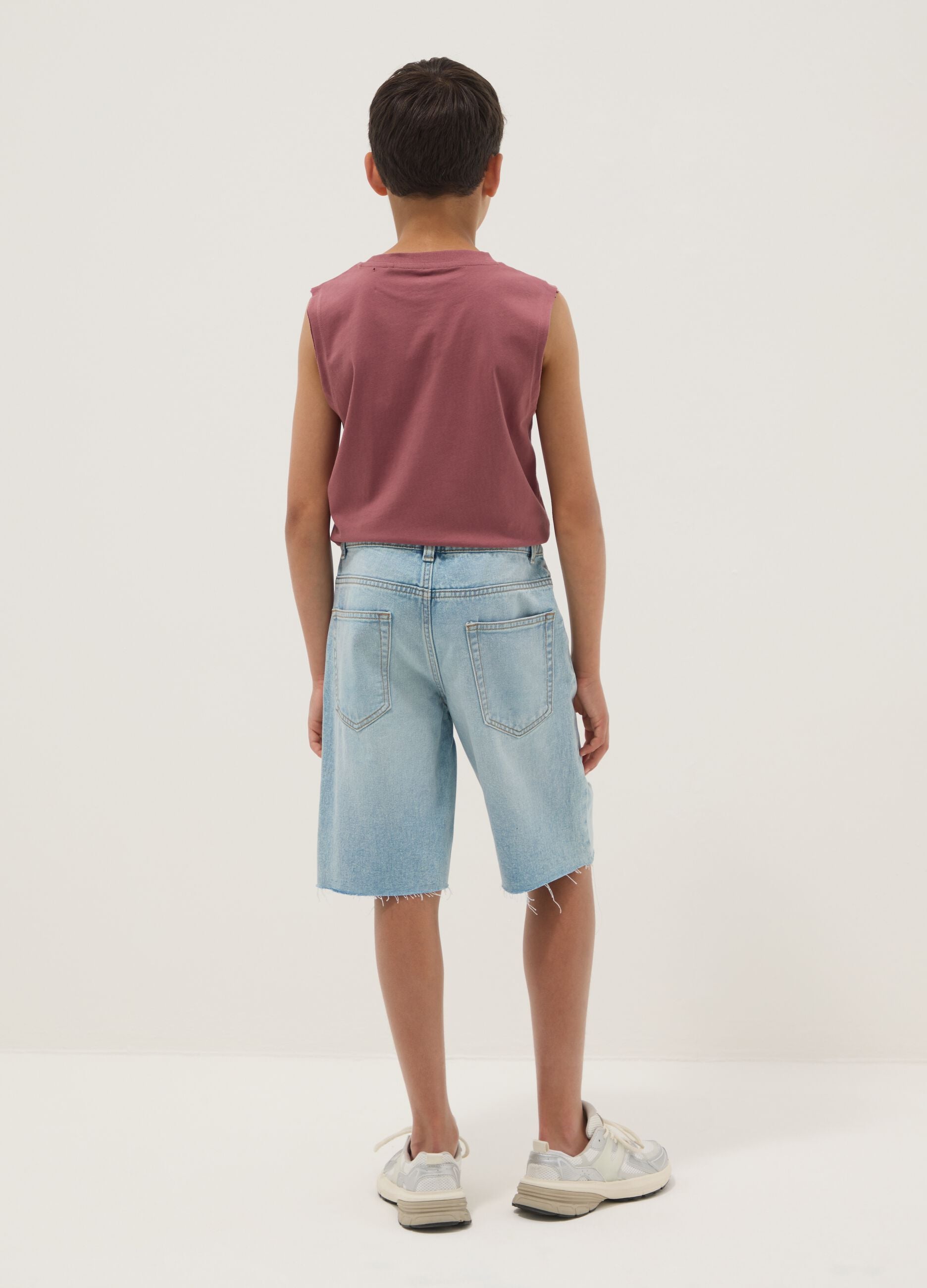 Boys&rsquo; light blue denim shorts, regular fit