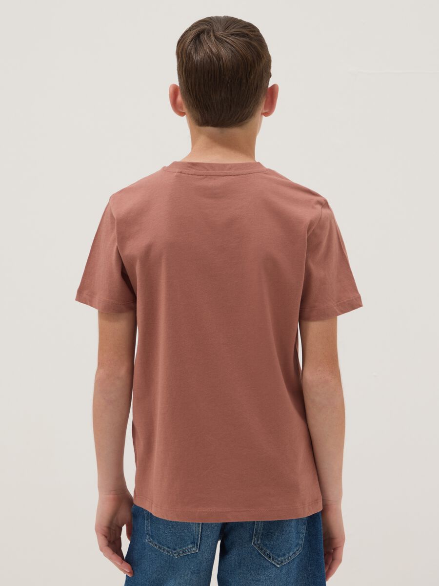 T-shirt verde a maniche corte in puro cotone organico_1