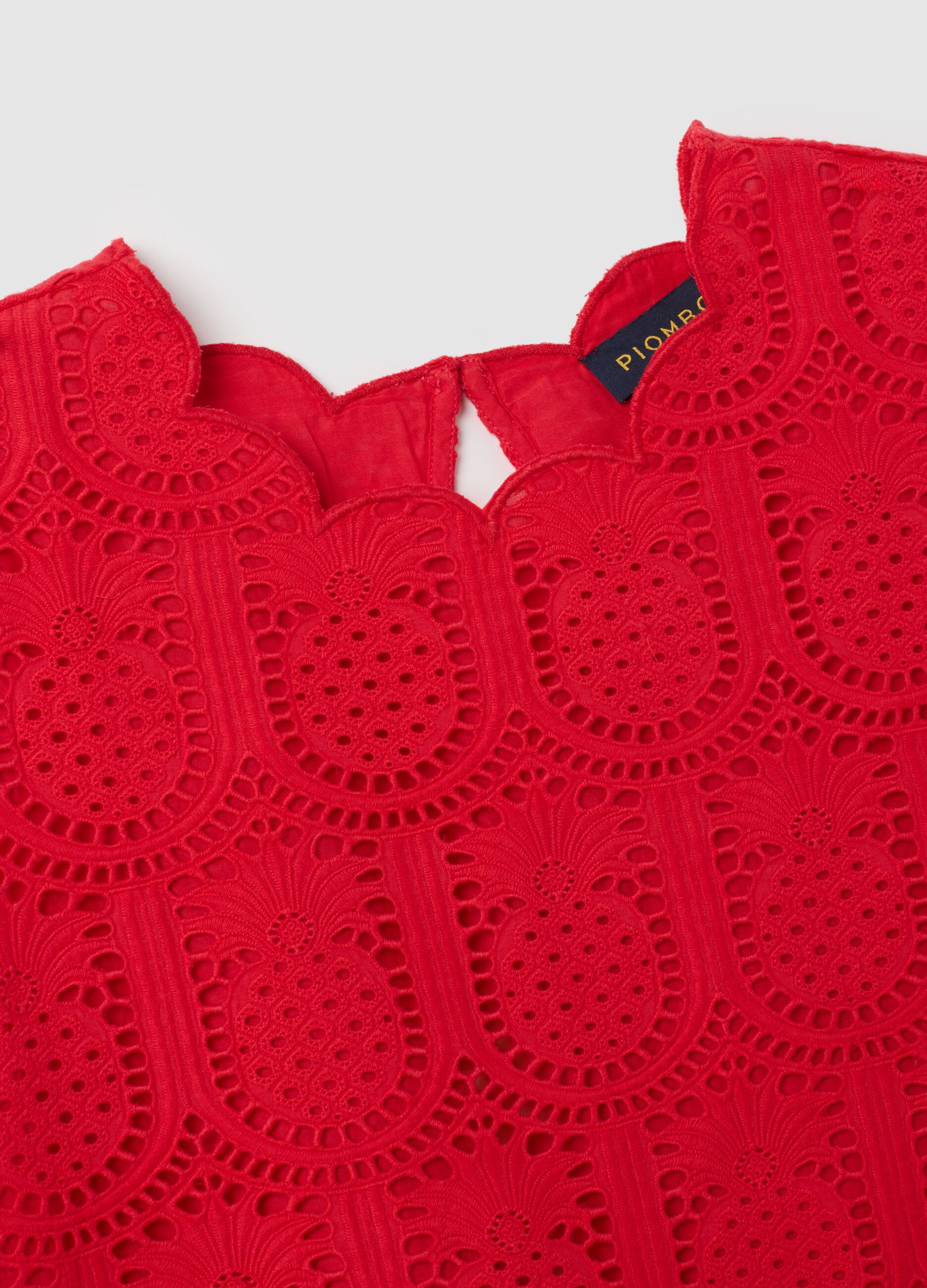 Women's pure cotton red top with regular fit