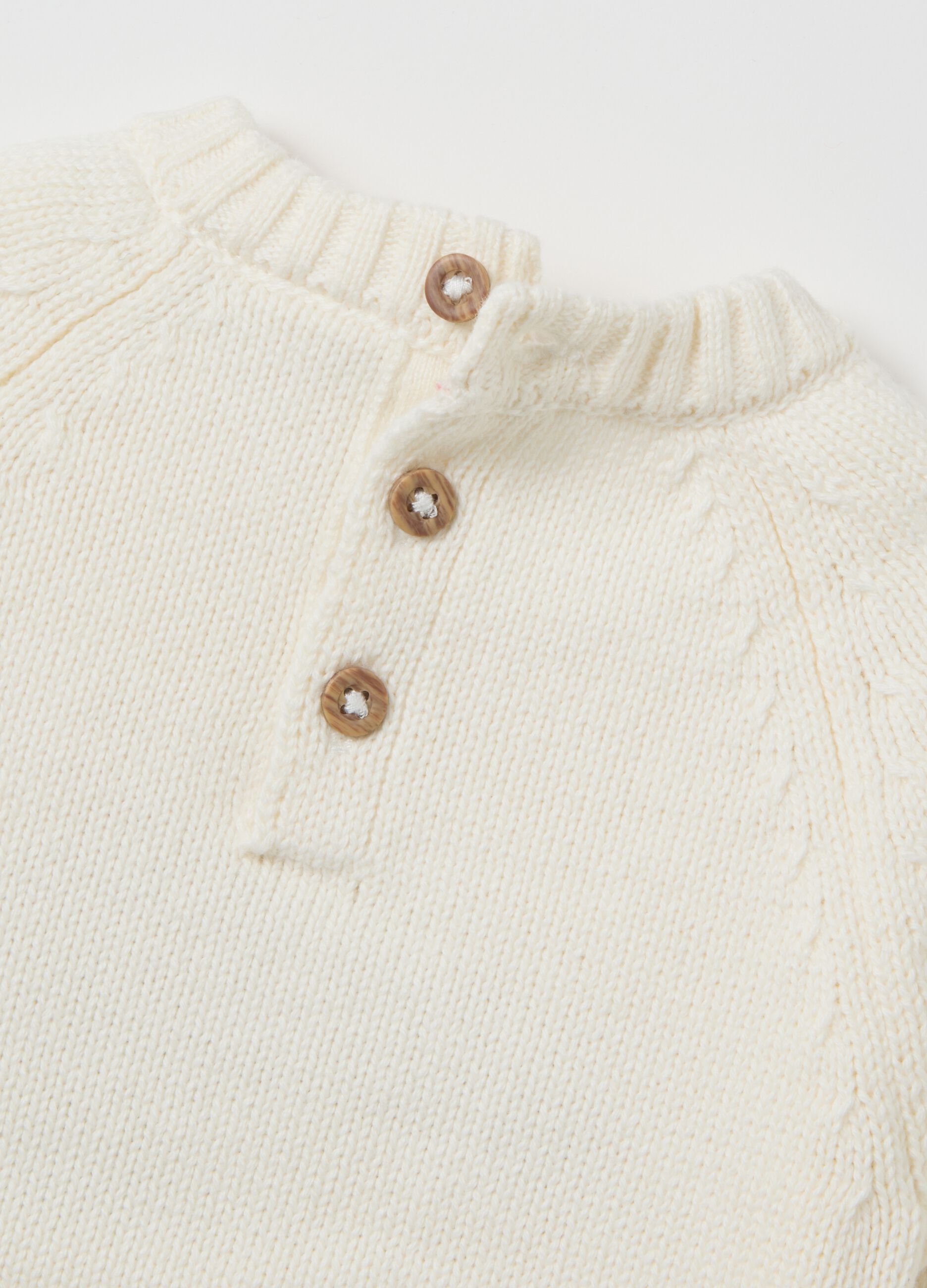 White pure cotton regular fit children's jumper