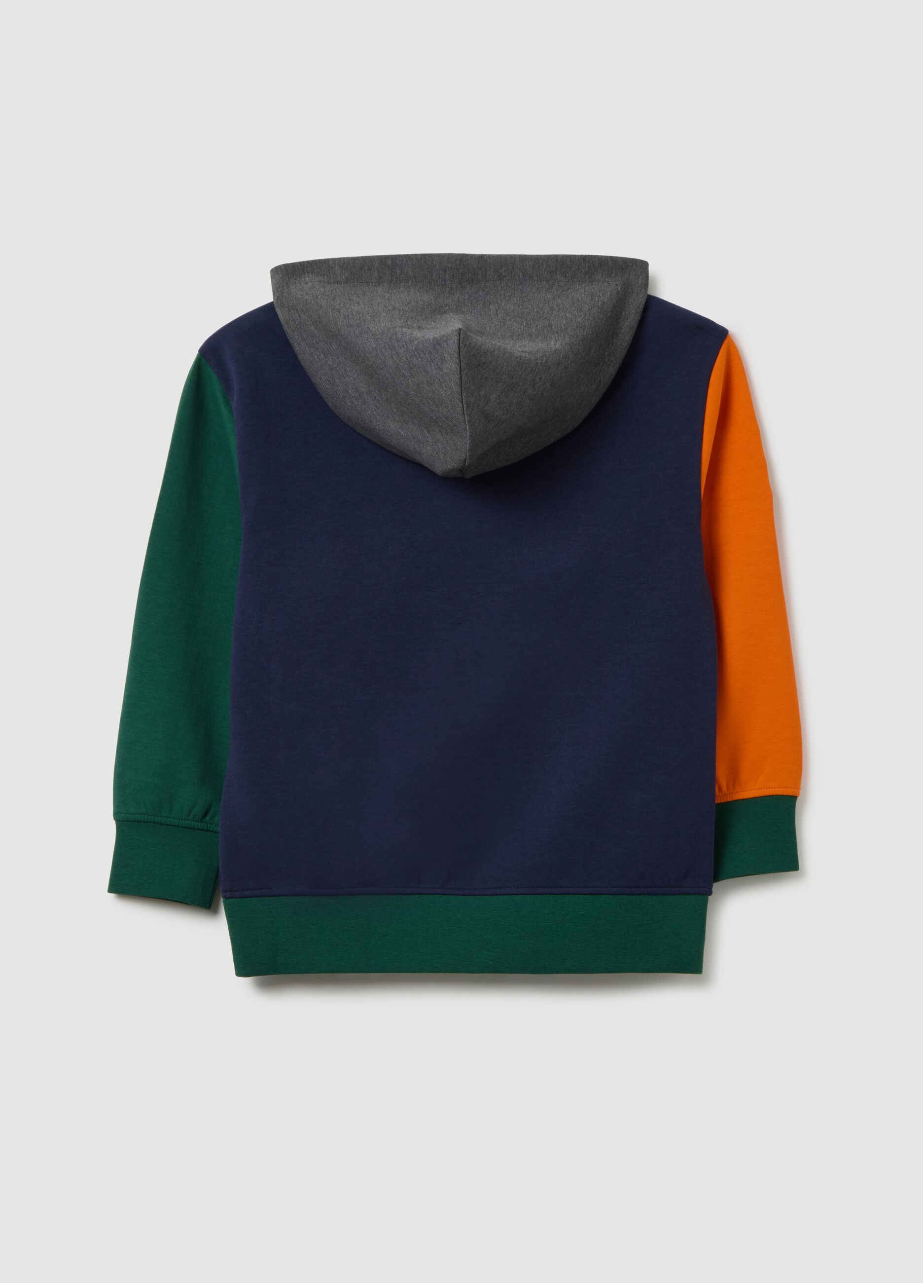 Felpa da bambino in misto cotone multicolor regular fit