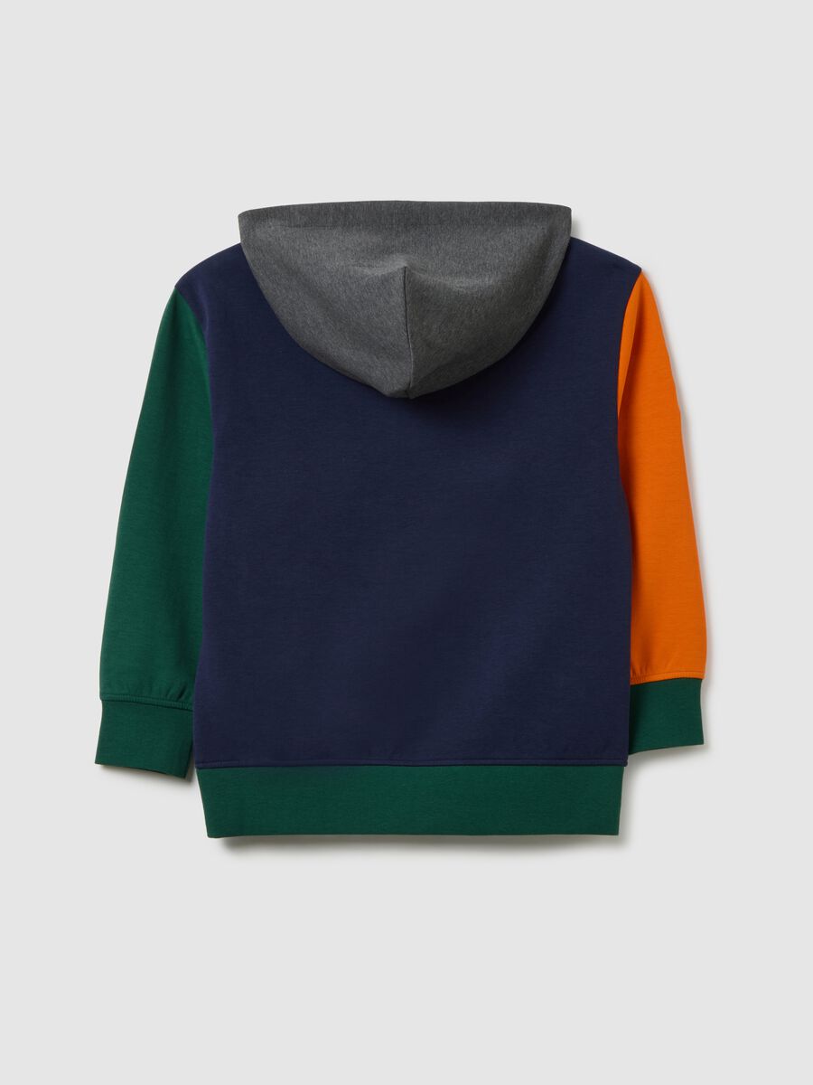 Felpa da bambino in misto cotone multicolor regular fit_1