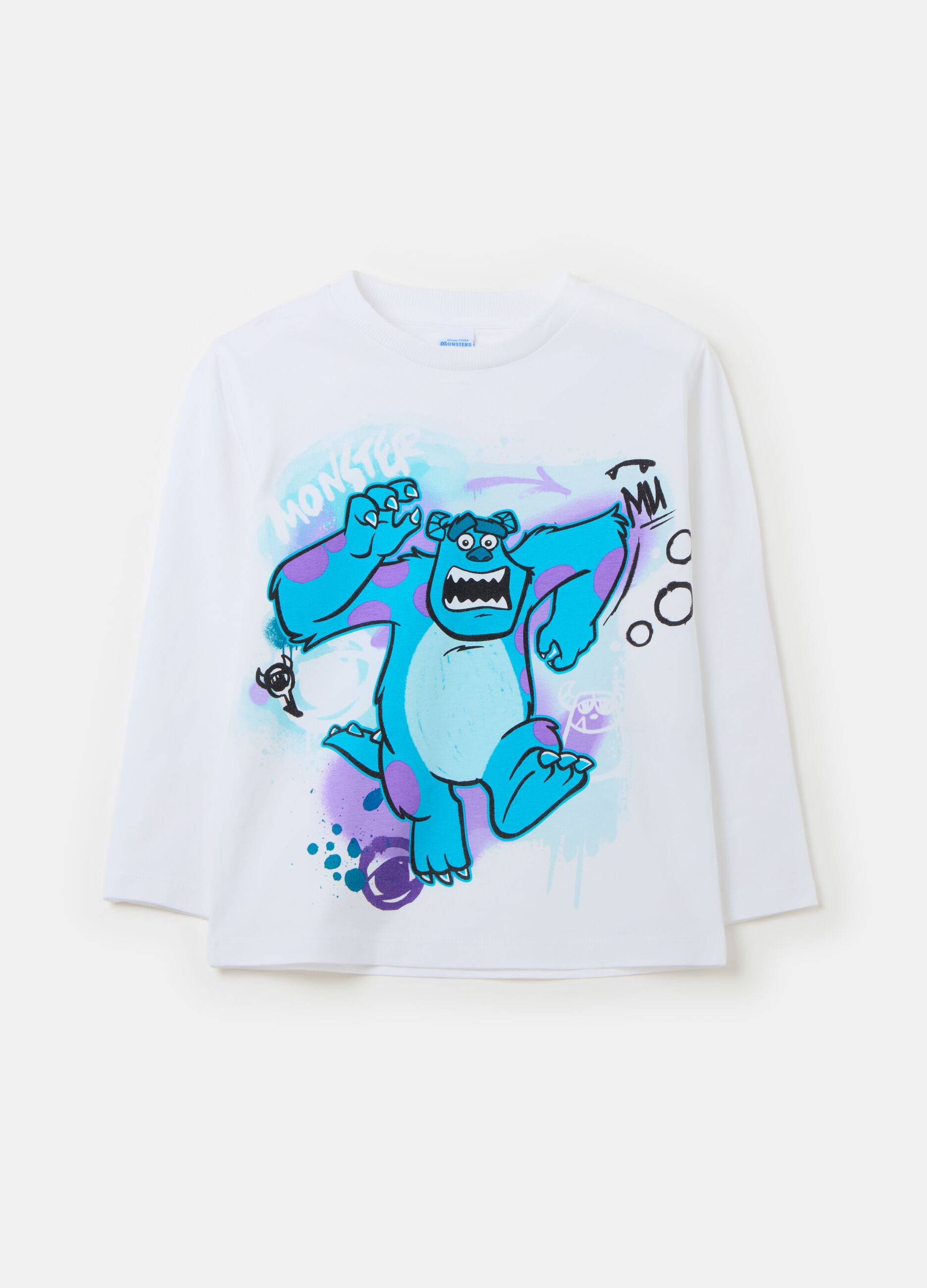 Long-sleeved T-shirt with Monster & Co. print