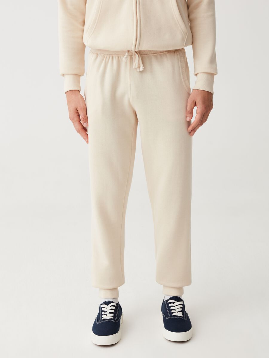 Joggers in felpa con coulisse_1