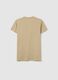 Children's beige pure cotton regular fit T-shirt_4