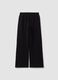 Pantaloni jogger neri in misto cotone straight fit_5