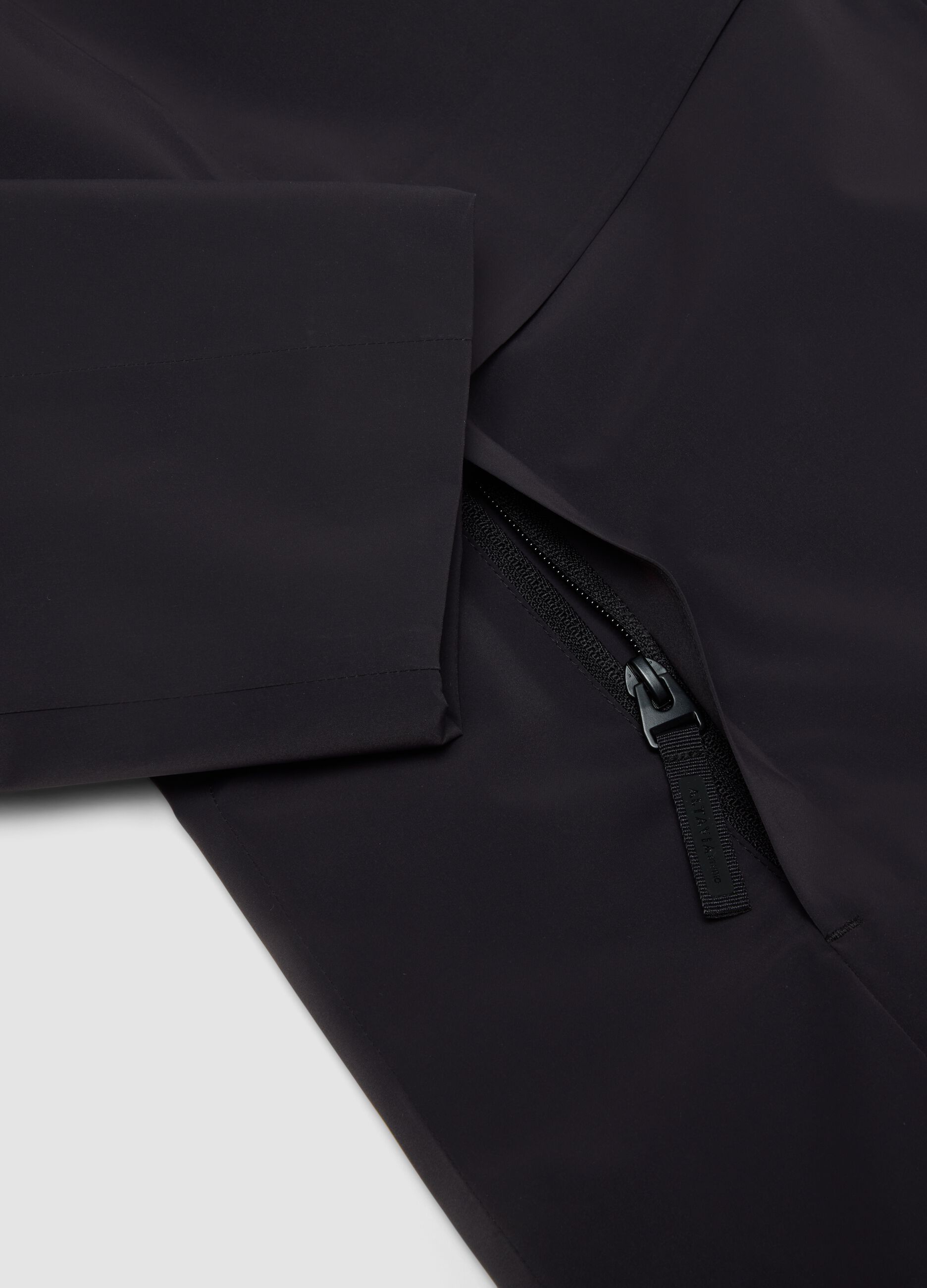 Blue hooded jacket with zip, regular fit