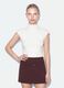 White fitted modal and stretch cotton T-shirt with high neck_1