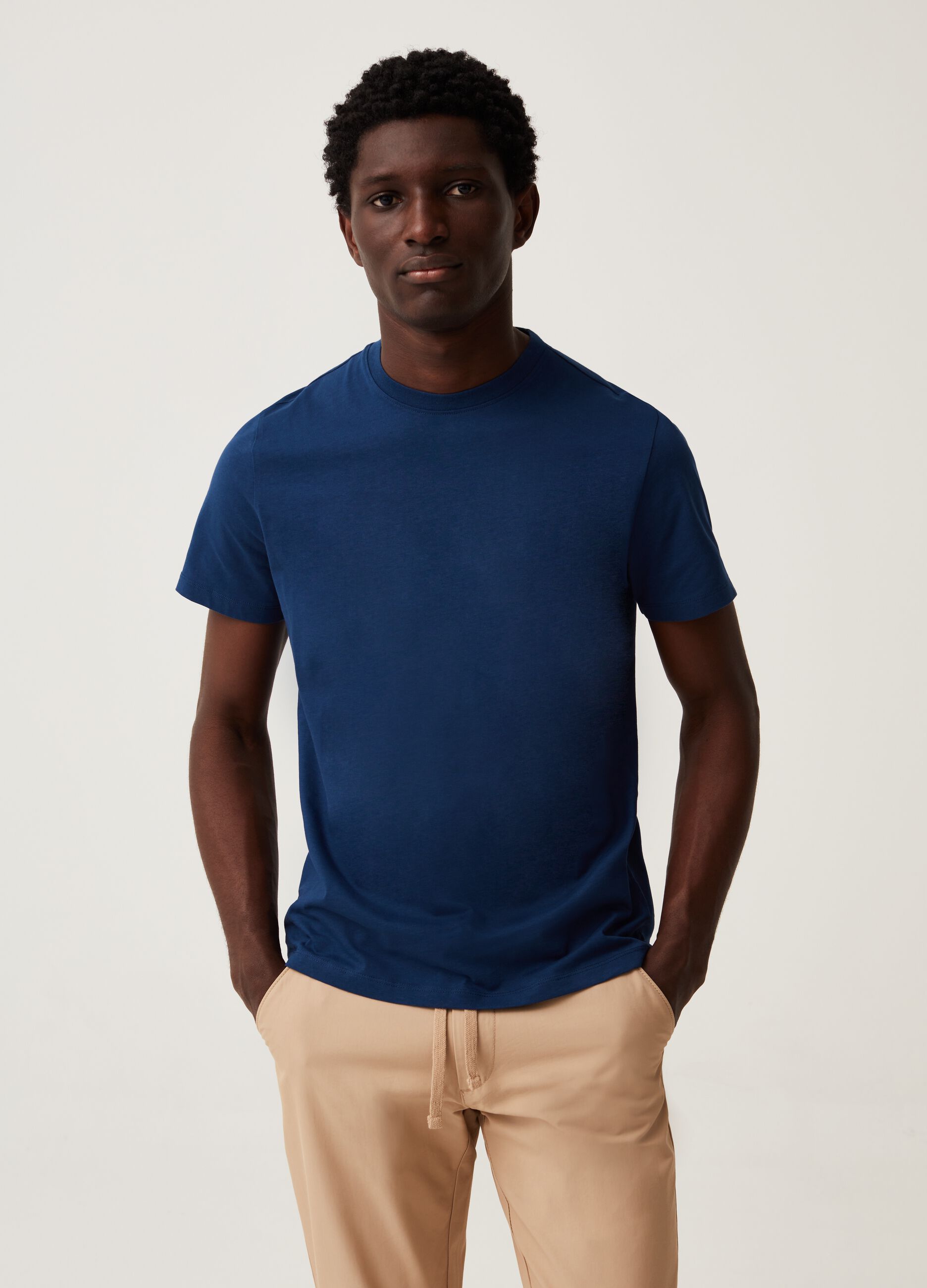 Organic cotton T-shirt with round neck